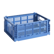Korb aus recyceltem Material elektrisch blau M Colour Crate - -. HAY