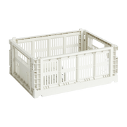 Cestino bianco in materiale riciclato M Colour Crate - HAY