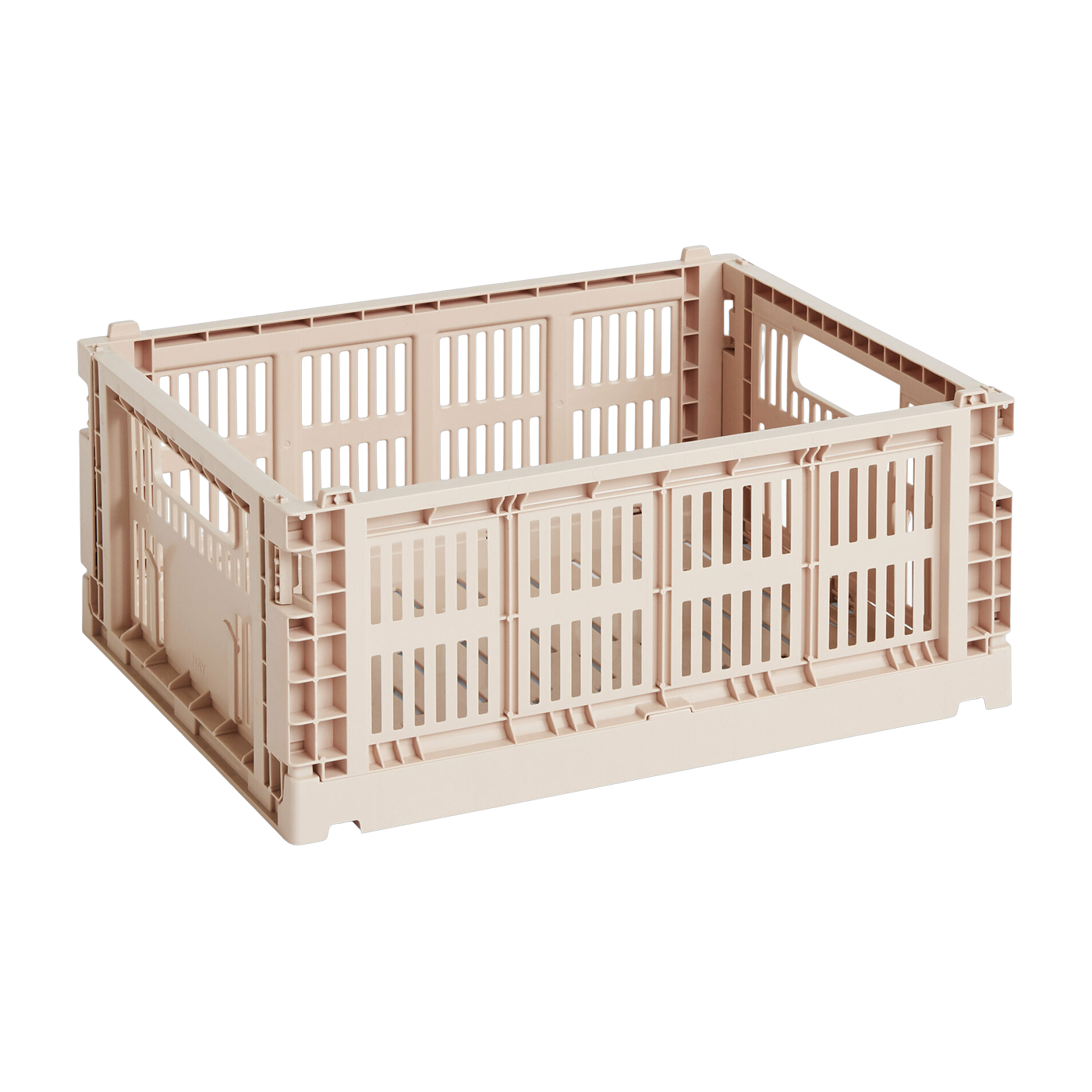 Panier en matière recyclée rose poudré M Colour Crate - HAY