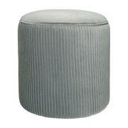 Puff de terciopelo gris Mucha - Pomax