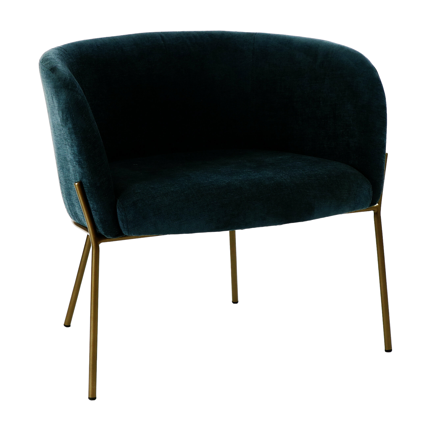 Polka petrol velvet recliner - Pomax