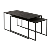 2 Black Eszential Coffee Tables - Pomax