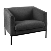 Fauteuil 1 place gris foncé Cony - Pomax