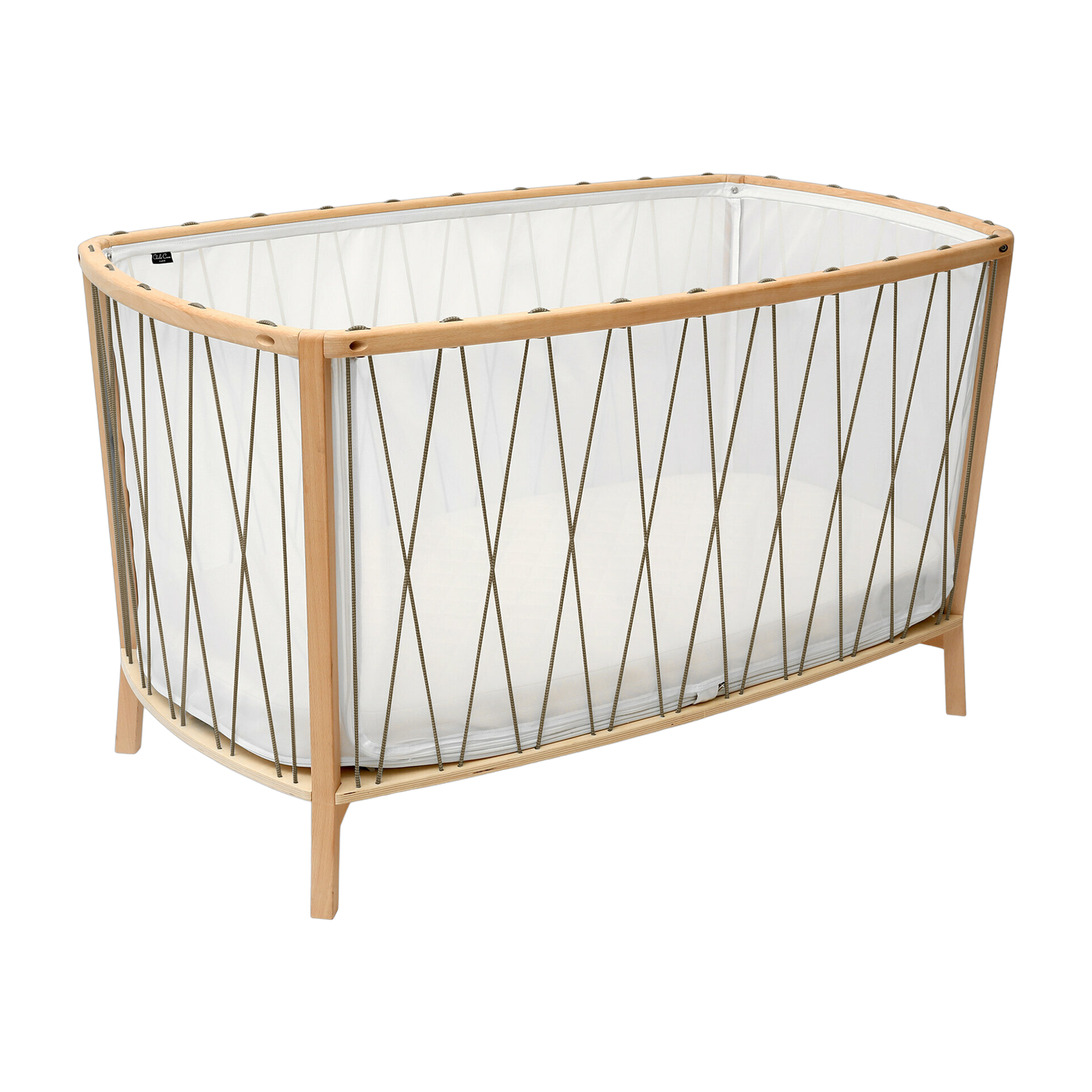 Nocciola Laces letto con materasso coco naturale Kimi - Charlie Crane