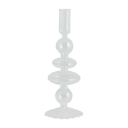 Bougeoir en verre transparent 23cm Eriska - Nordal