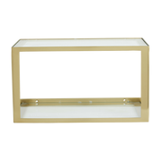 Etagère murale en verre et métal doré 36 cm Nera - Nordal