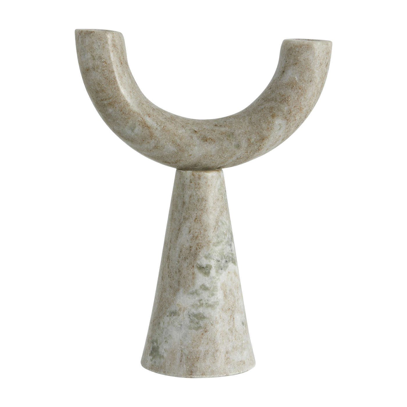 Kerzenhalter 2 Kerzen aus marbre beige 26, 5 cm Rif -. Nordal