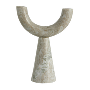 Candlestick 2 candles in marbre beige 26, 5 cm Rif - Nordal