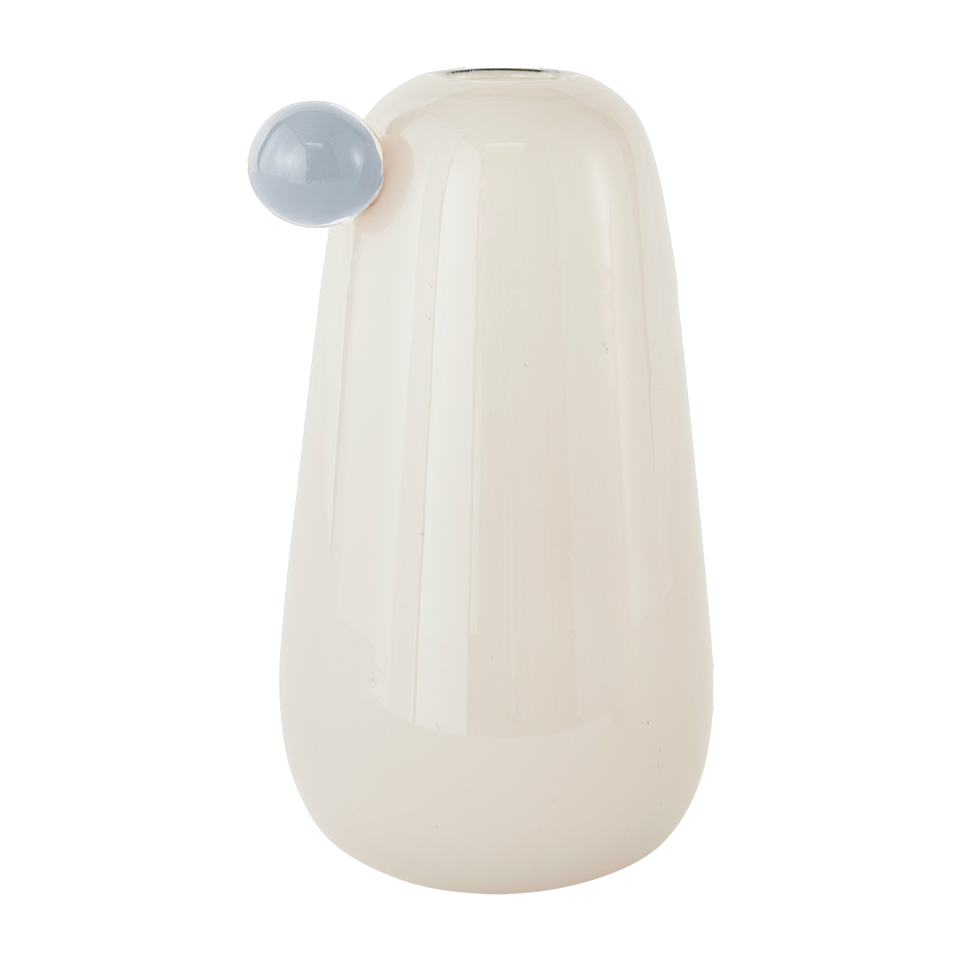 Vase Inka weiß breit -. OYOY