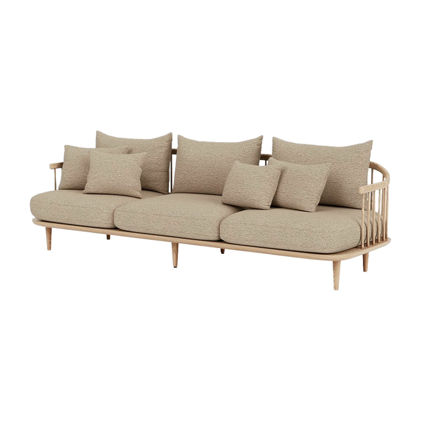 3-Sitzer-Sofa aus weiß geölter Eiche SC12 Fly - &tradition