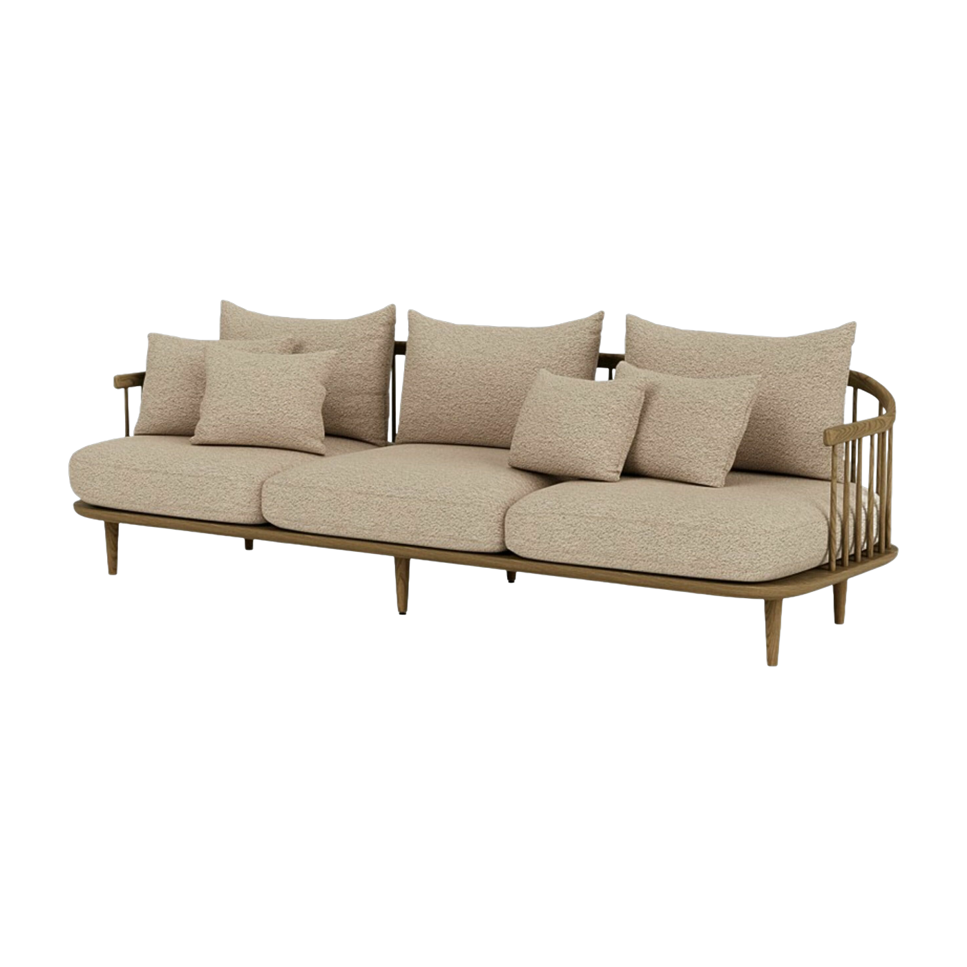 3-Sitzer-Sofa aus geräucherter, geölter Eiche SC12 Fly - &tradition