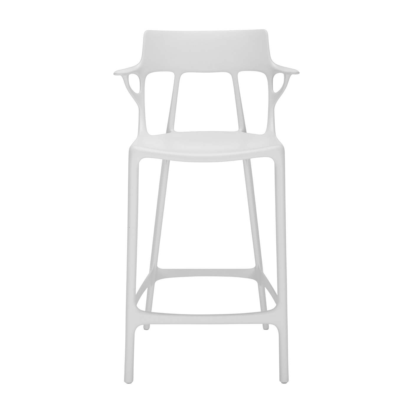كرسي بار أبيض بارتفاع 65 سم A.I - Kartell