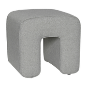 Pouf gris en tissu Sculpture - Hübsch
