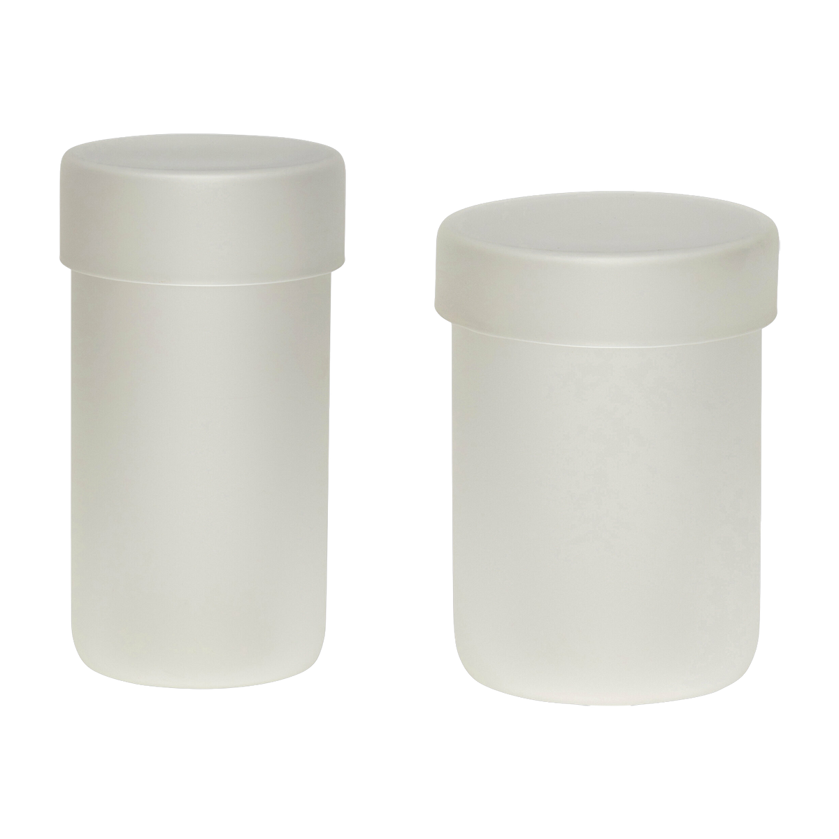 2 tarros de vidrio esmerilado grandes Pop - Hübsch