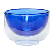 Bol en verre bleu Kiosk - Hübsch