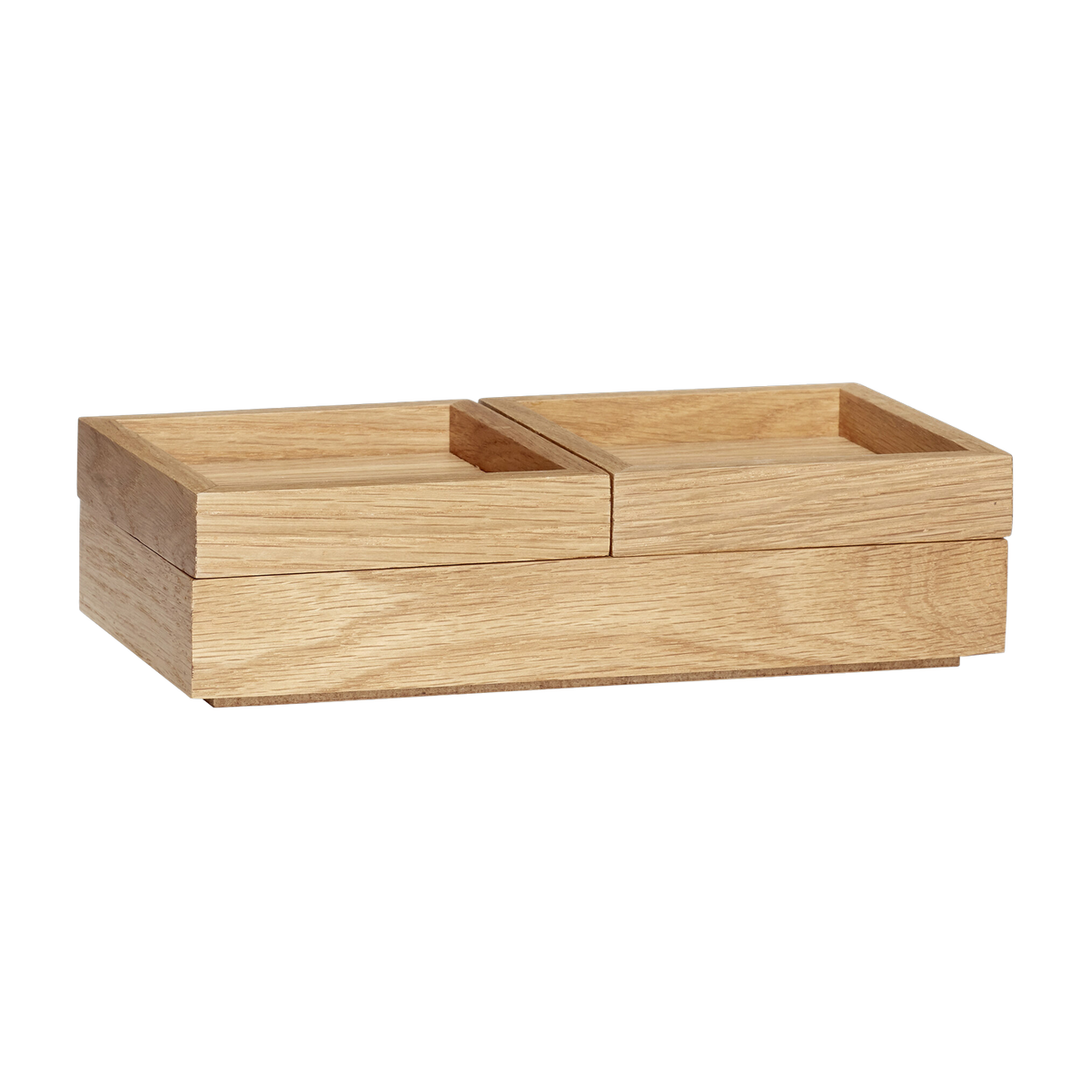 Boîte de rangement en bois de chêne Staple - Hübsch