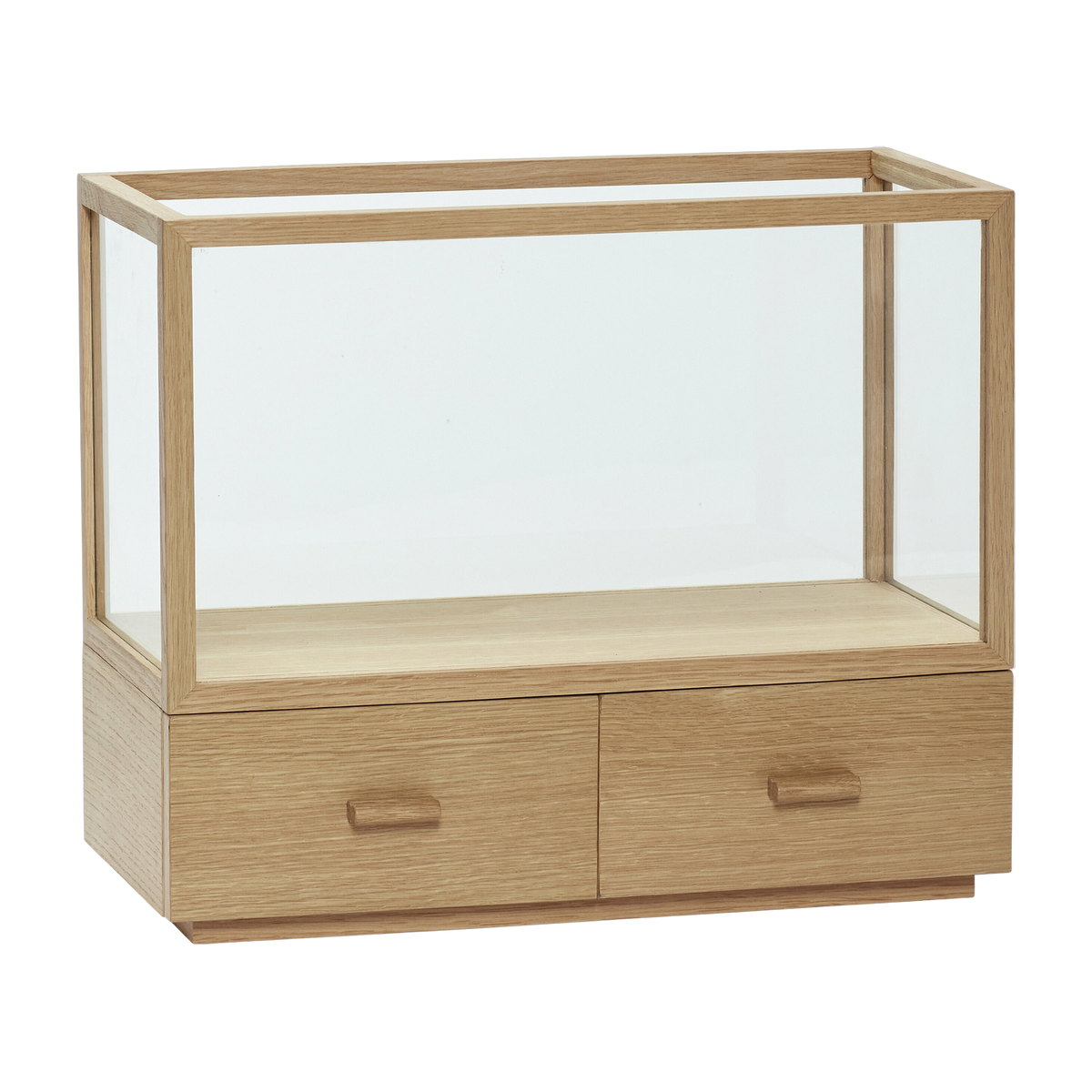 Vitrine rectangulaire en chêne naturel 50 cm Spectacle - Hübsch