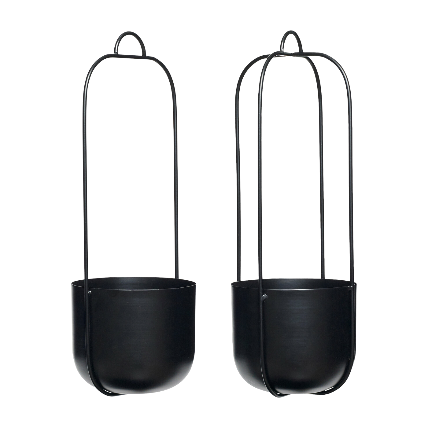 Lotus Hängende Töpfe Black (2er Set) - Hübsch