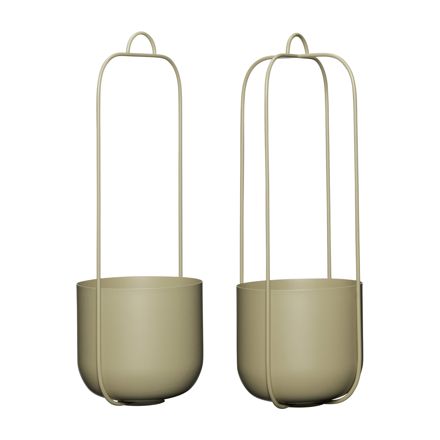 Lotus Hängende Töpfe Khaki (2er Set) - Hübsch