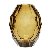Vase en verre à facettes ambré Facet - Hübsch