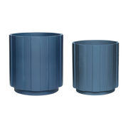 Dahlia Pots Petrol Blue (Set Of 2) - Hübsch