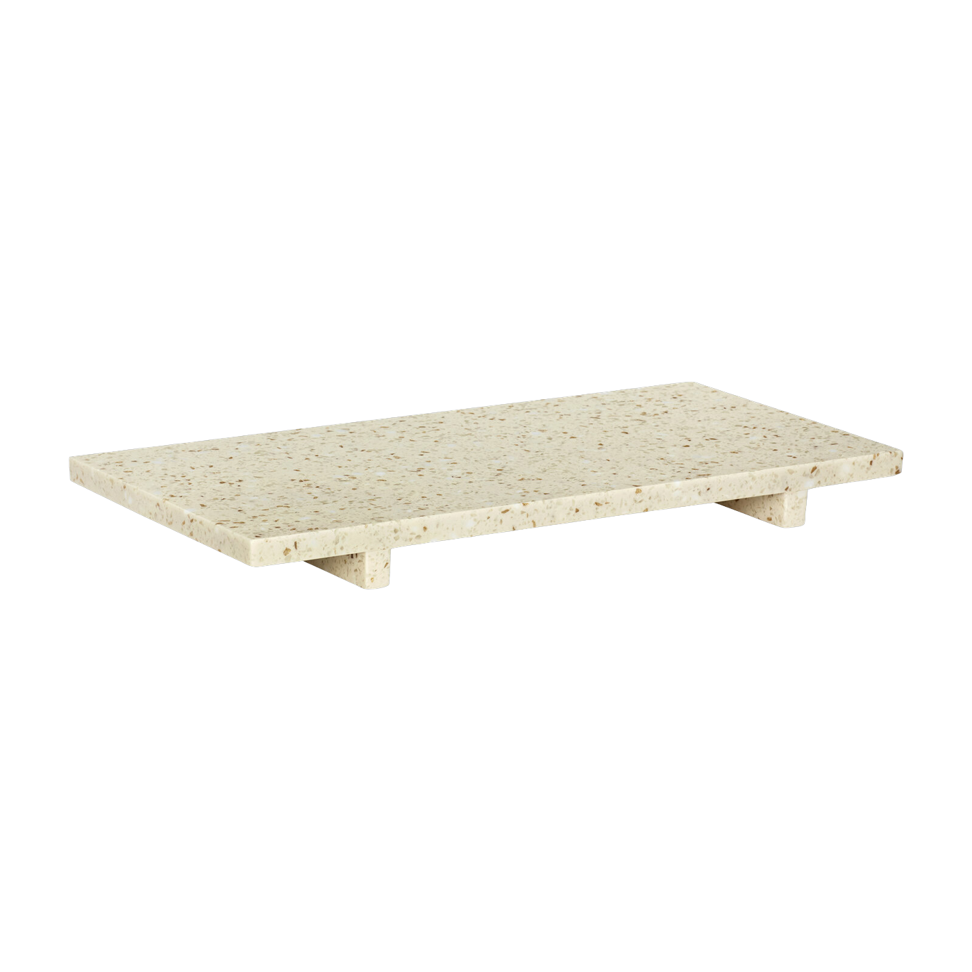 Plateau en terrazzo beige Stone - Hübsch