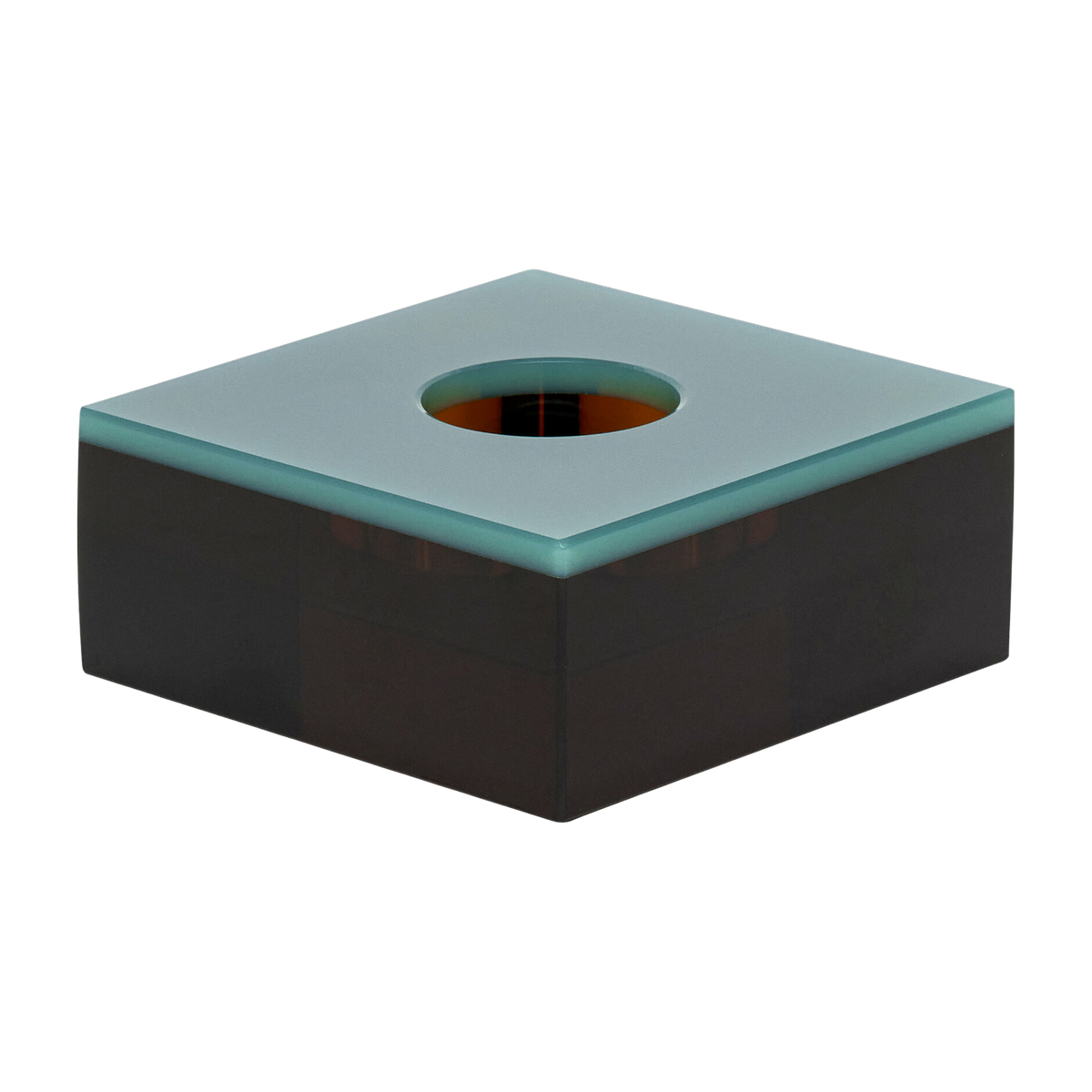 Flux Tealight Holder verde/marrone - Hübsch
