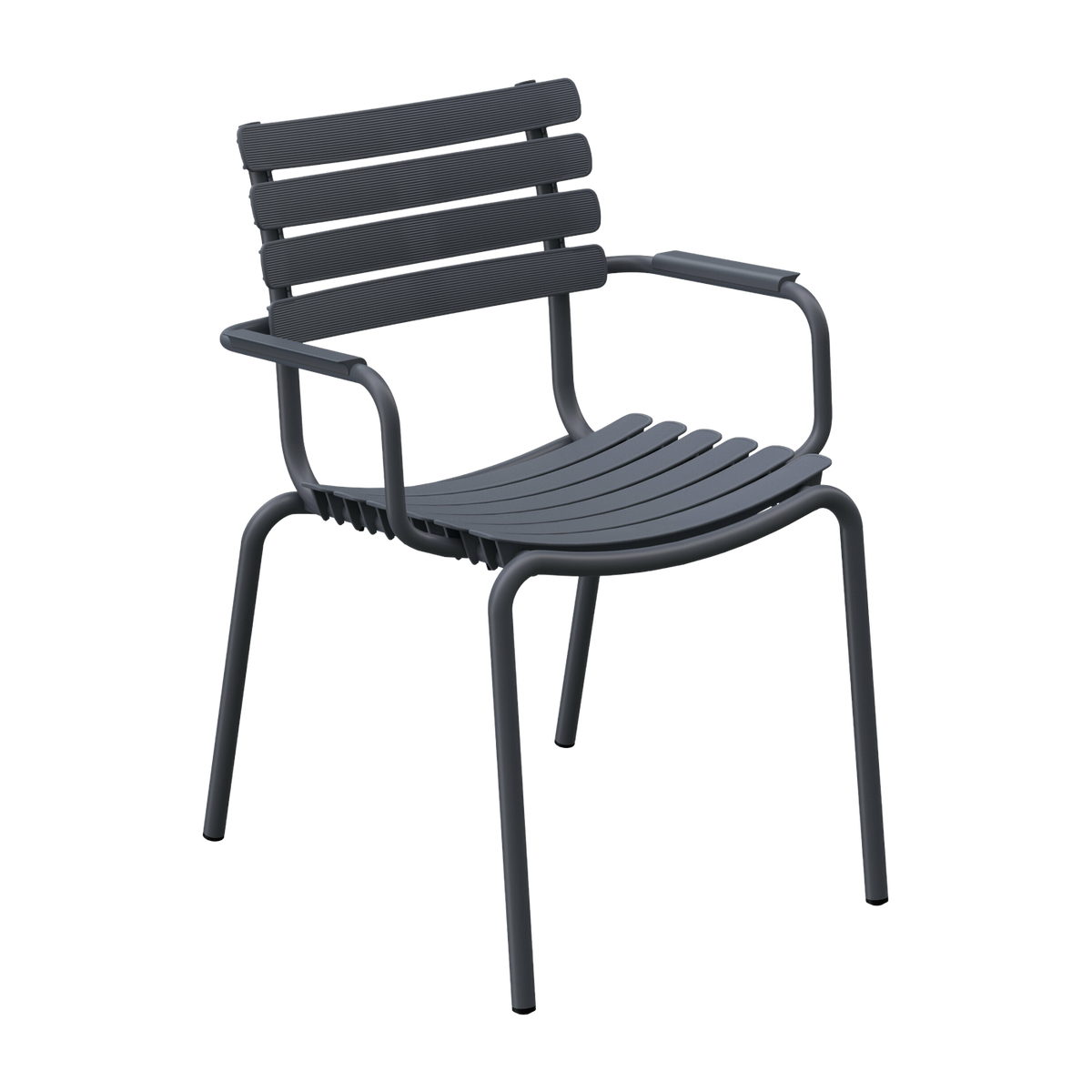Reclips gray plastic and aluminum chair - Houe