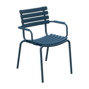 Reclips recycled plastic and light blue aluminum chair - Houe