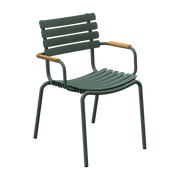 Reclips olive green aluminum and bamboo chair - Houe