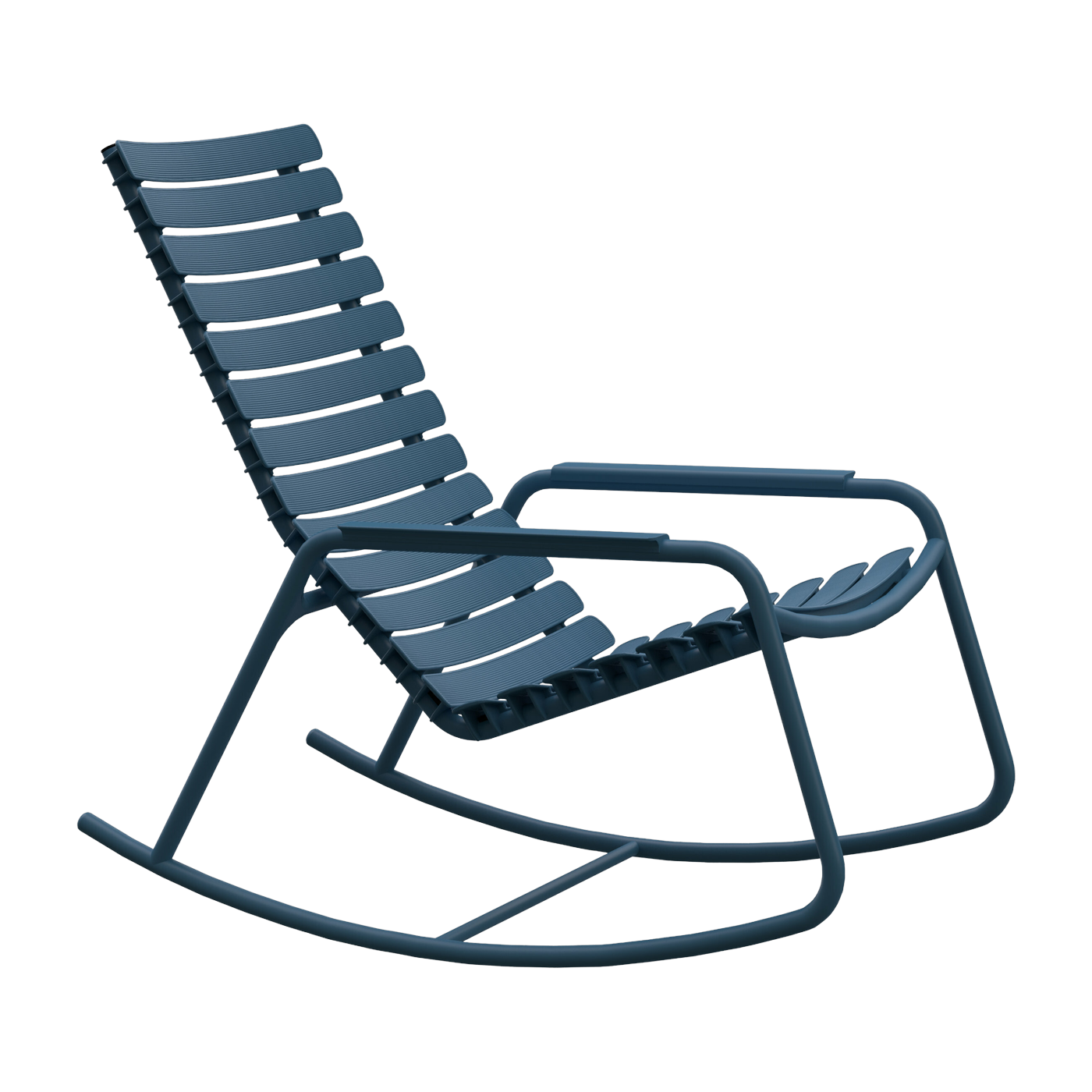 Sedia a dondolo in alluminio blu cielo Reclips - Houe