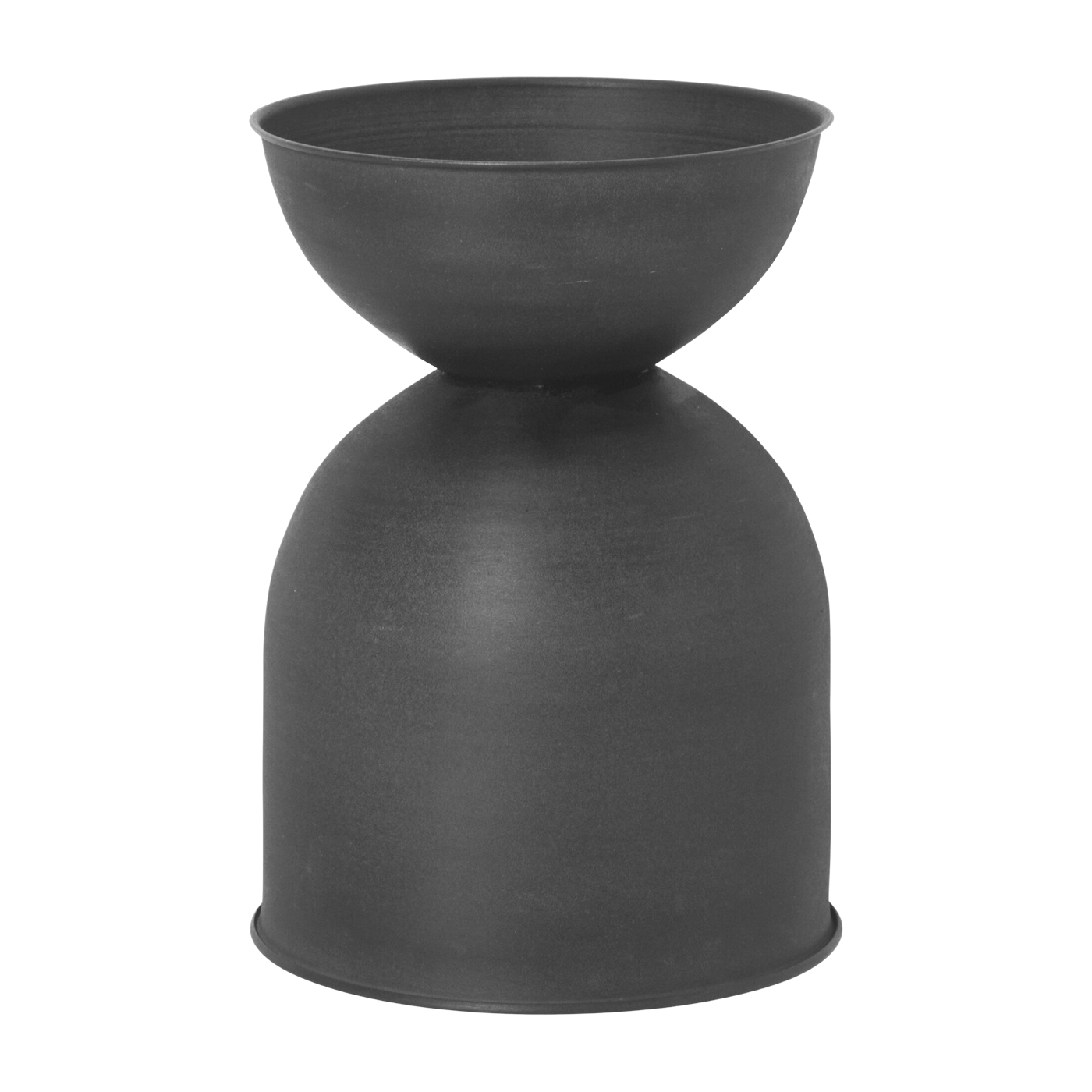 Hourglass reversibler Blumentopf aus schwarzem Eisen S -. Ferm Living