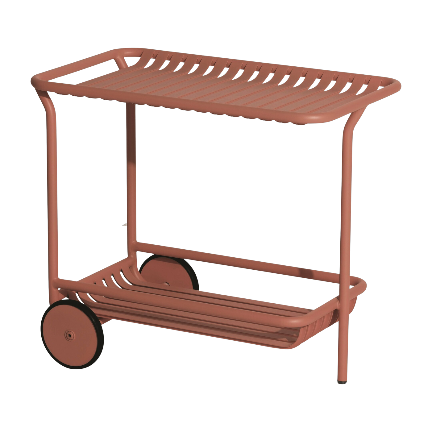 Servierwagen aus Aluminium Terracotta Week-End - -. Petite Friture