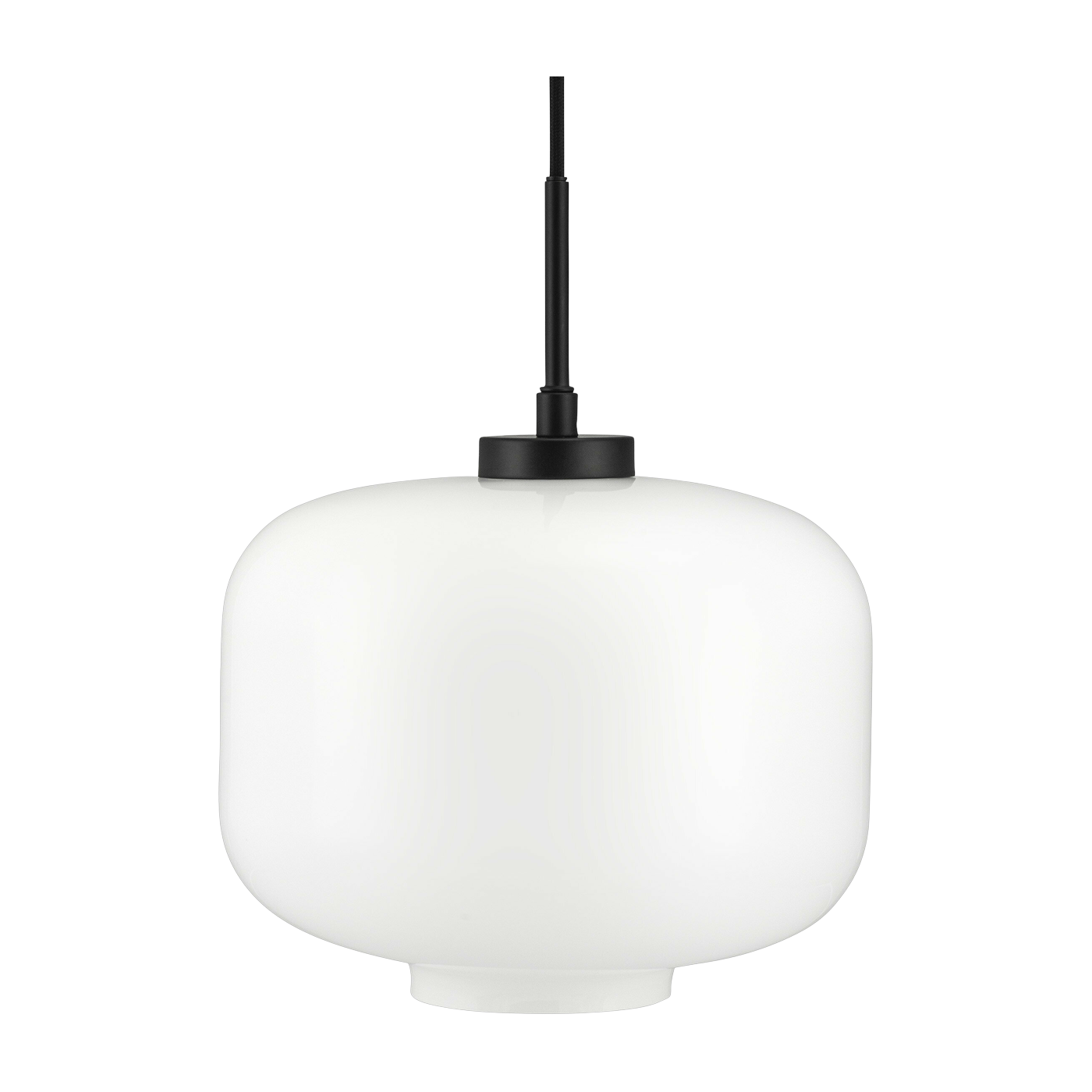 Lampada a sospensione in vetro opalino e metallo nero 25 cm Arp - Dyberg Larsen