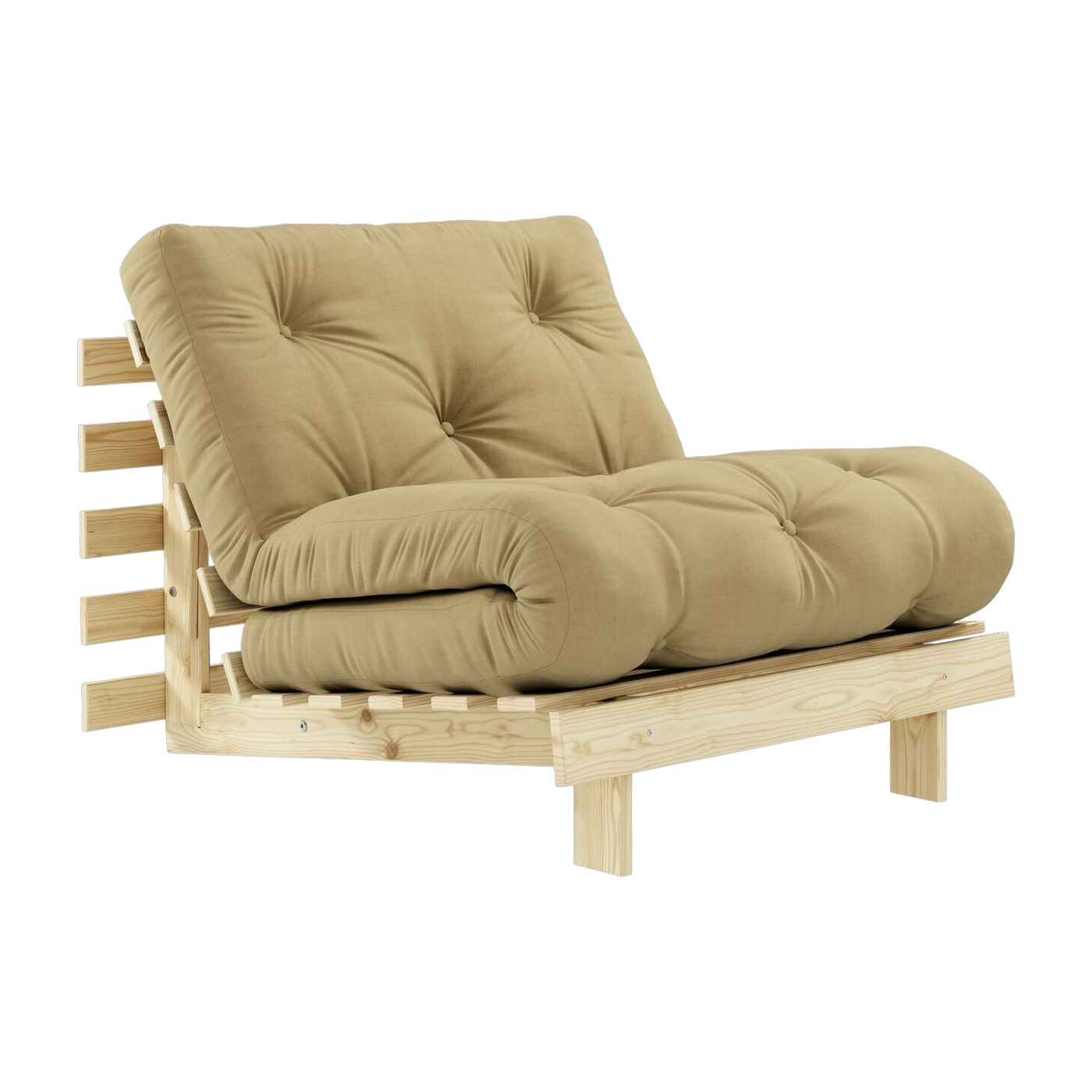 Poltrona convertibile beige grano Roots 90 - Karup