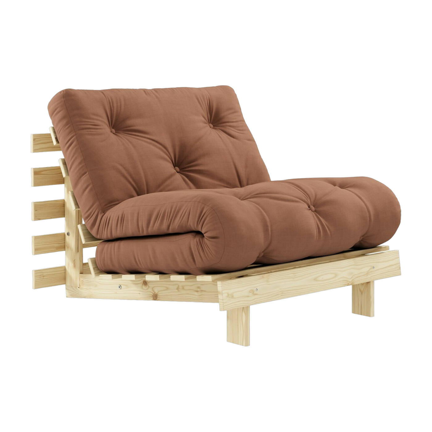 Fauteuil convertible Marron Argile Roots 90 - Karup Design