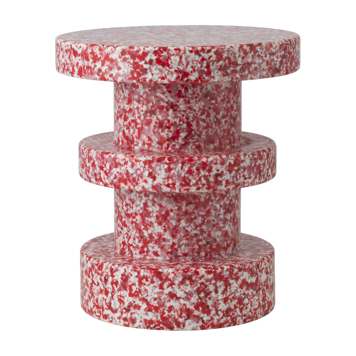 مقعد بولي إيثيلين معاد تدويره أحمر Stack Bit Stool - Normann Copenhagen