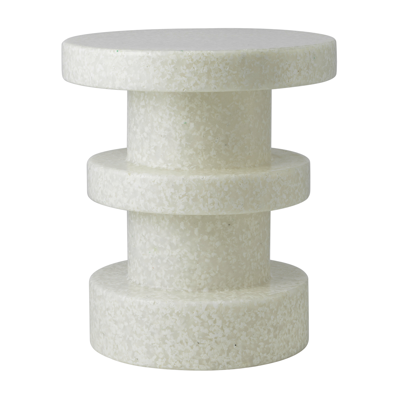 مقعد بولي إيثيلين معاد تدويره أبيض/ أبيض Stack Bit Stool - Normann Copenhagen