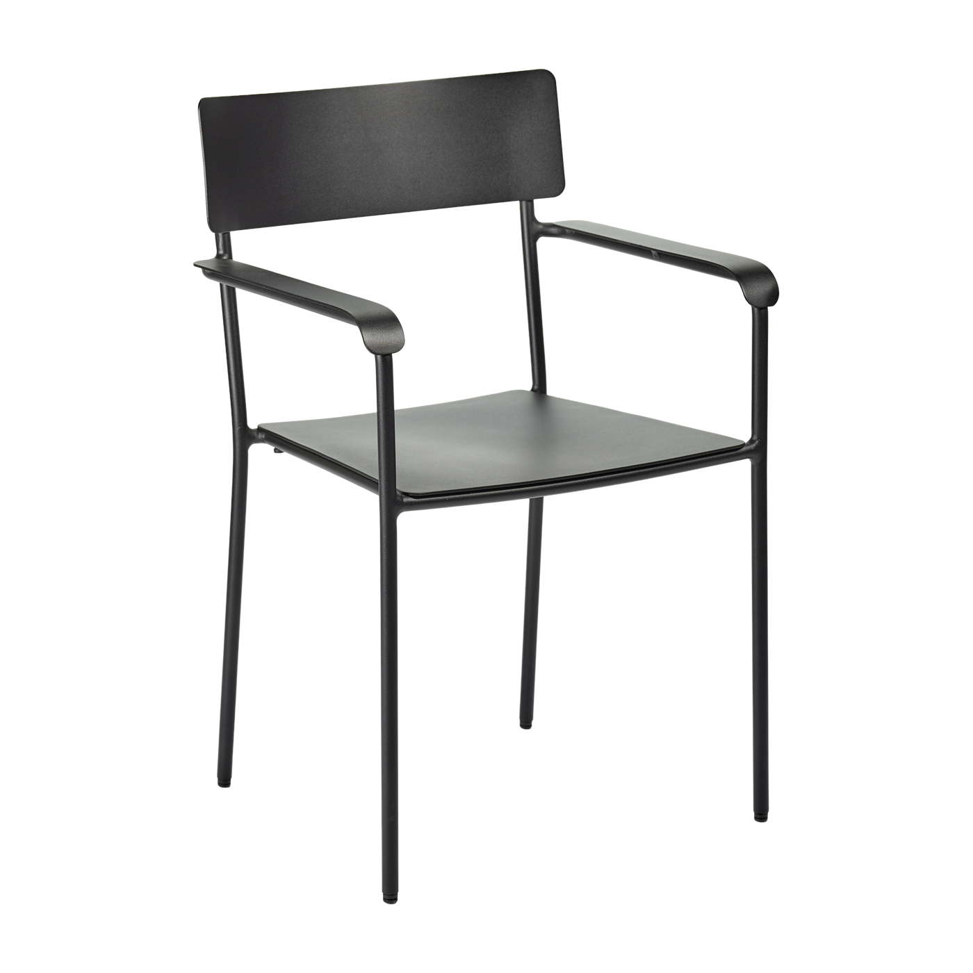 Chaise en aluminum avec accoudoirs noir - Serax