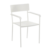 Silla de aluminio con apoyabrazos arena August - Serax
