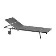 Schwarze Sonnenliege aus Aluminium August -. Serax