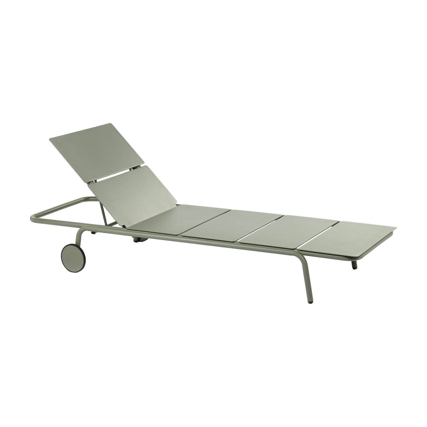 Green aluminium deckchair August - Serax