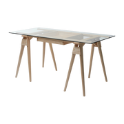 Bureau in vetro e quercia Arco - Design House Stockholm