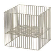 Kleiner quadratischer Korb aus grauem Metall 22 x 22 cm -. Serax