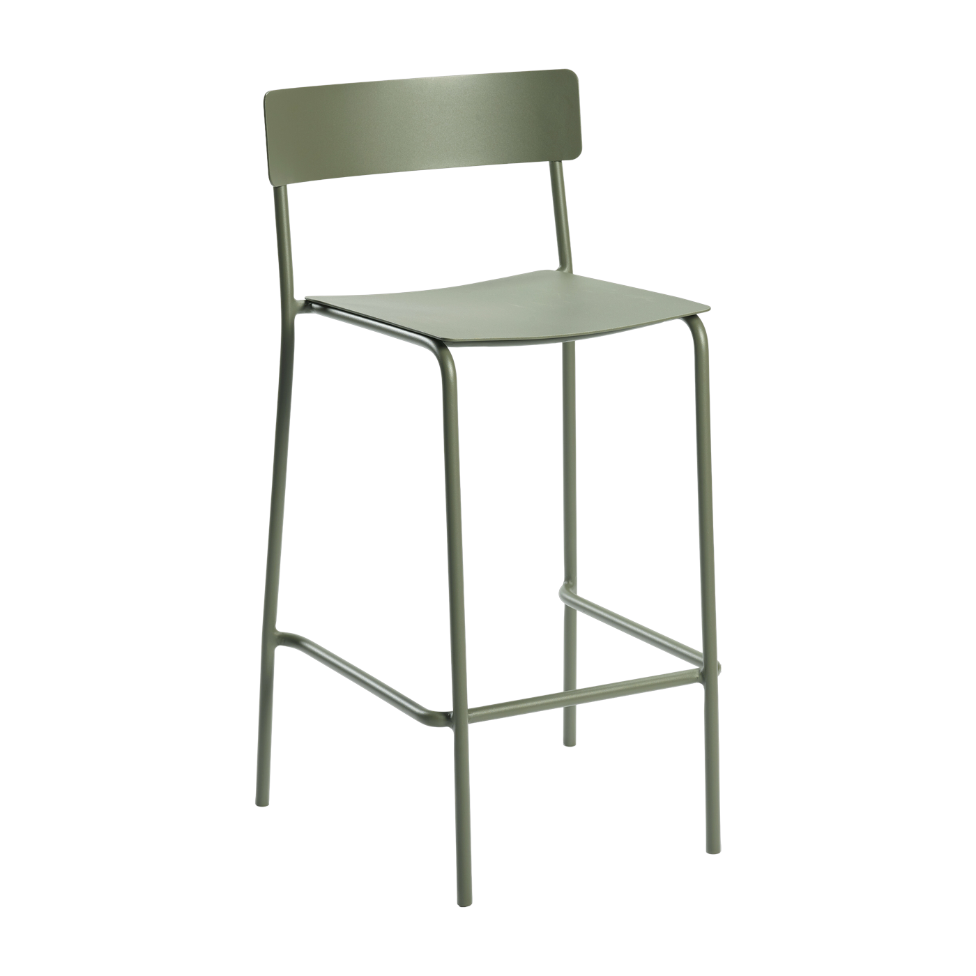 Chaise de bar en aluminium vert August - Serax