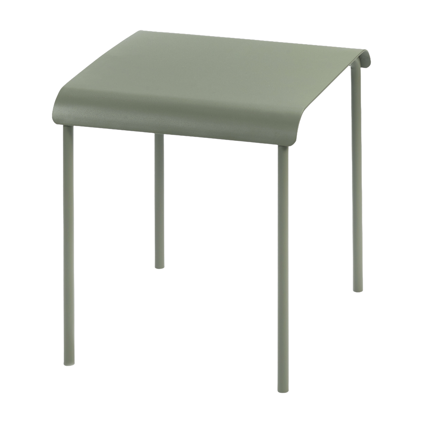 Eucalyptus green aluminum stool August - Serax
