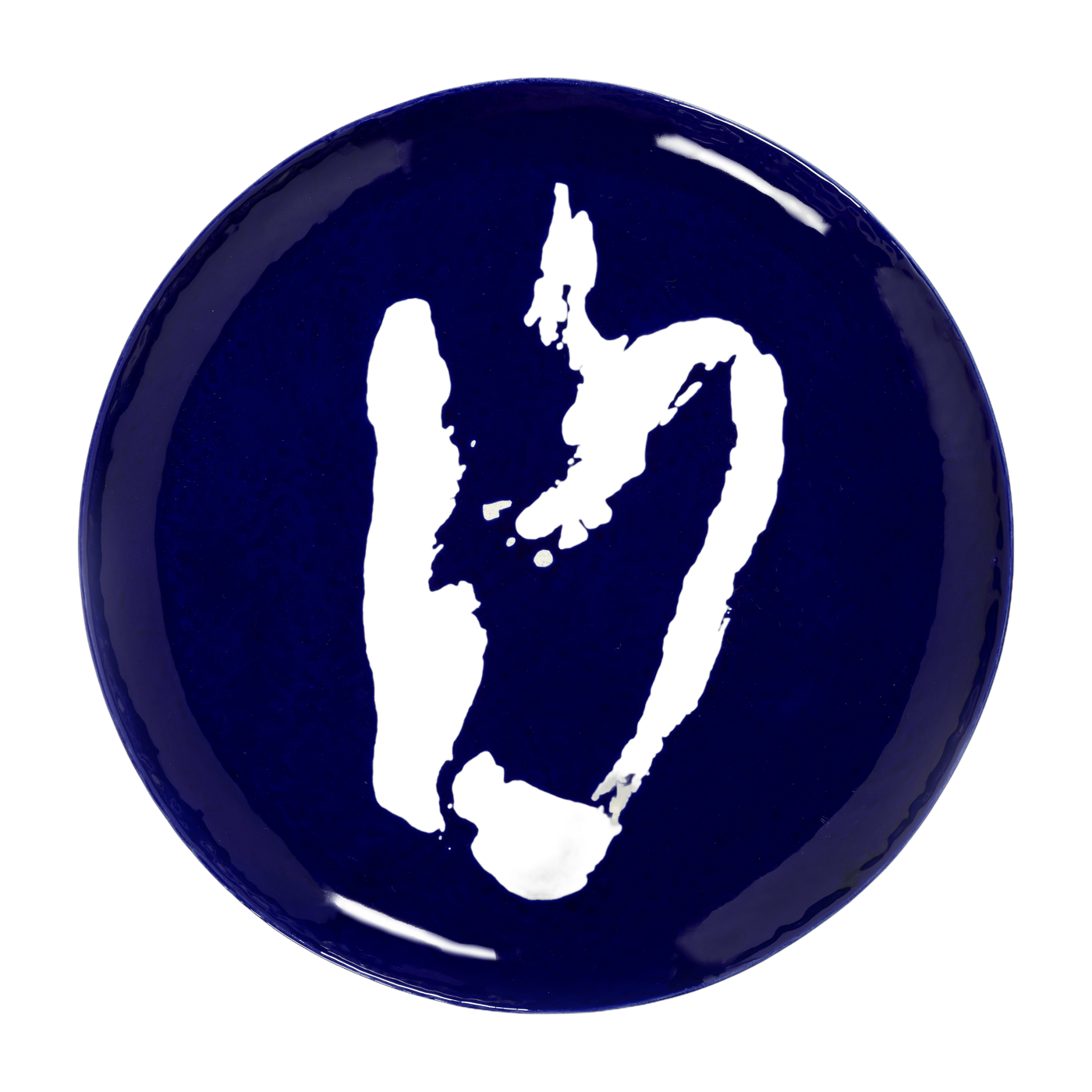 Blue serving dish with white bell pepper - Serax
