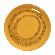 XS piatto giallo solare con motivo Feast nero - Serax