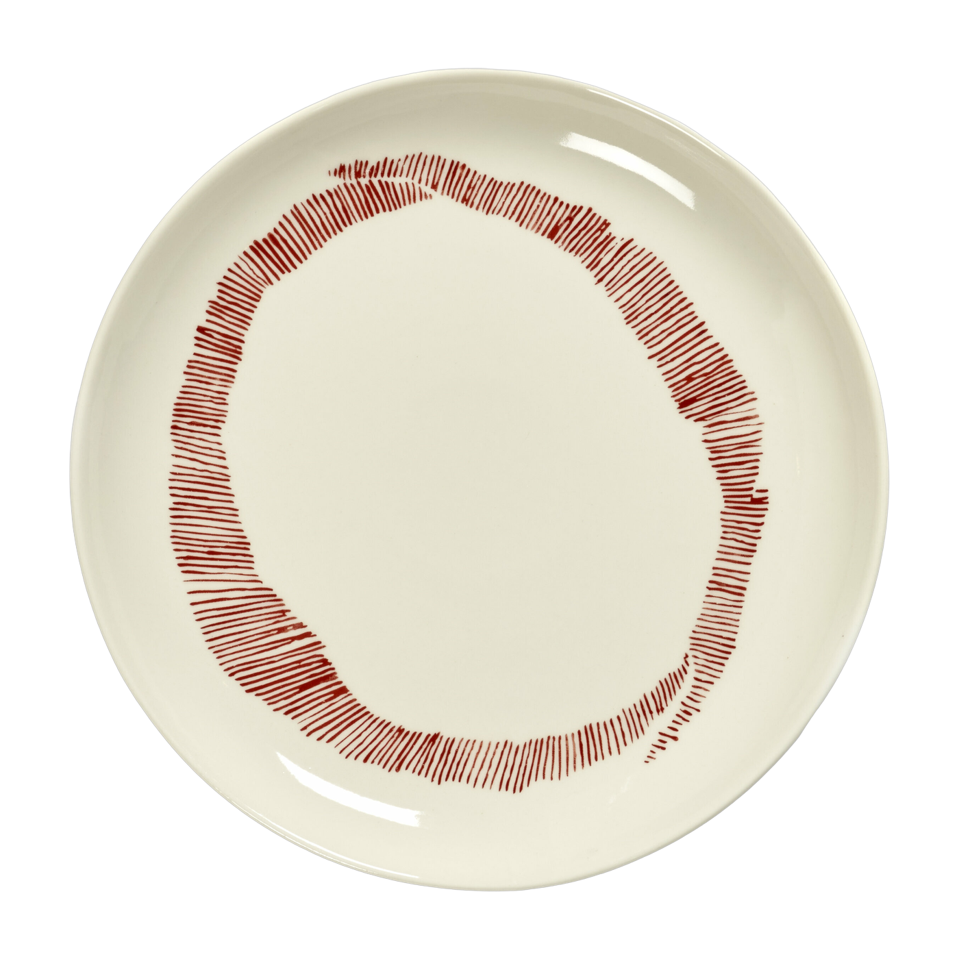 طبق صغير أبيض مع زخرفة حمراء Feast - Serax