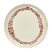 Feast white M plate with red pattern - Serax
